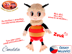 ČMELDA PLYŠ 26CM MLUVÍ ČESKY !!!!!  SLEVA -34% !!!!