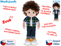 PANÁČEK MATÝSEK 37CM MLUVÍ CZ* !!!! SLEVA -20% !!!
