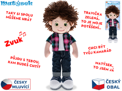 PANÁČEK MATÝSEK 37CM MLUVÍ CZ* !!! SLEVA -20% !!!